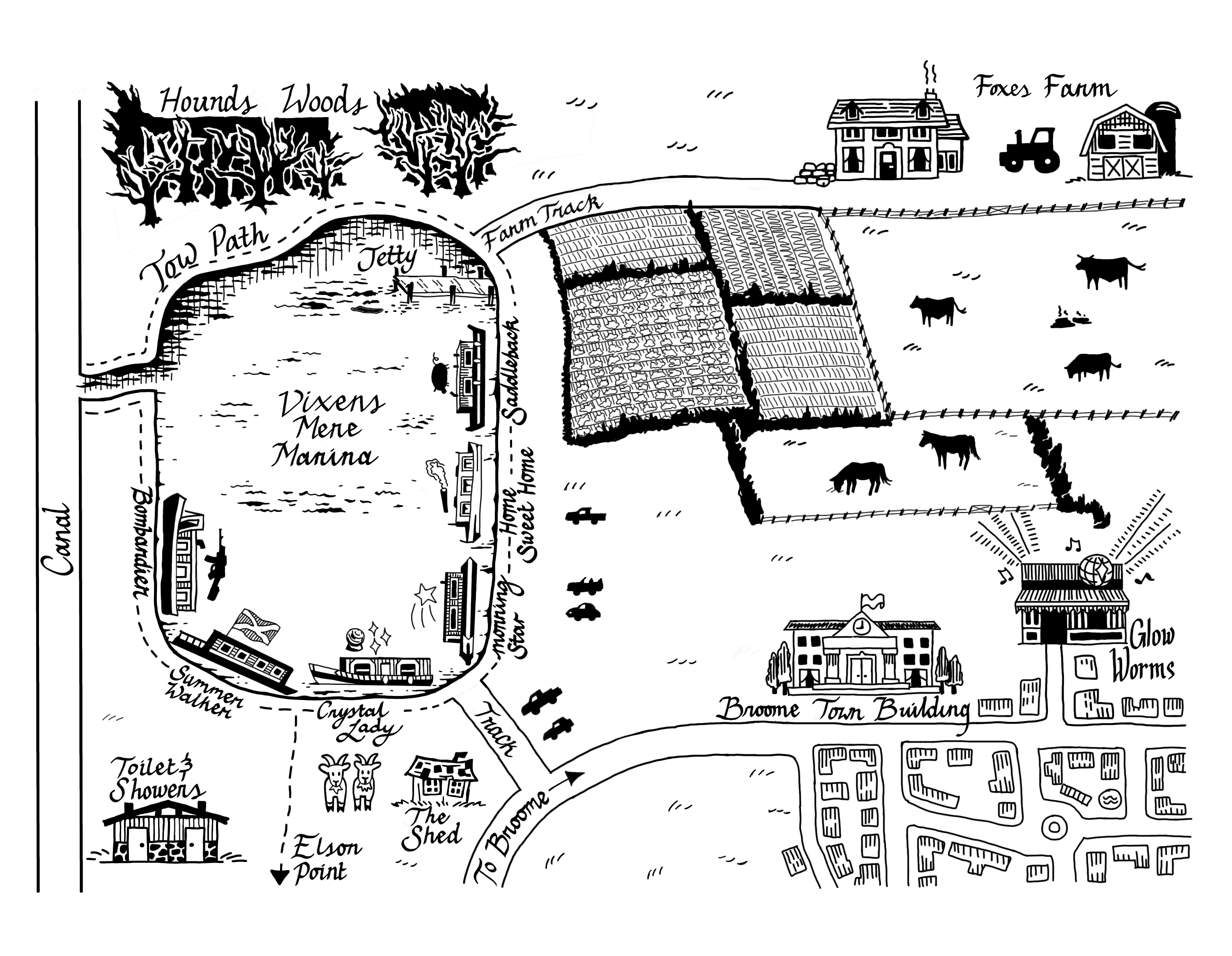 “Under Vixens Mere”&nbsp;Map